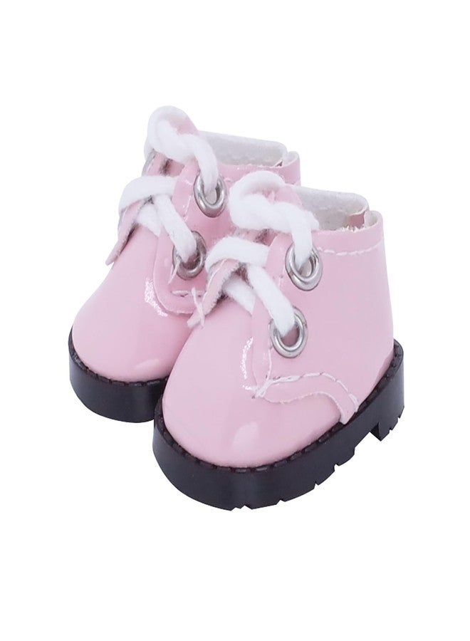 Etistta 17cm Doll Shoes for 17cm Doll Boots, 6.7 inch Doll Shoes Accessories (Pink) - Image 1